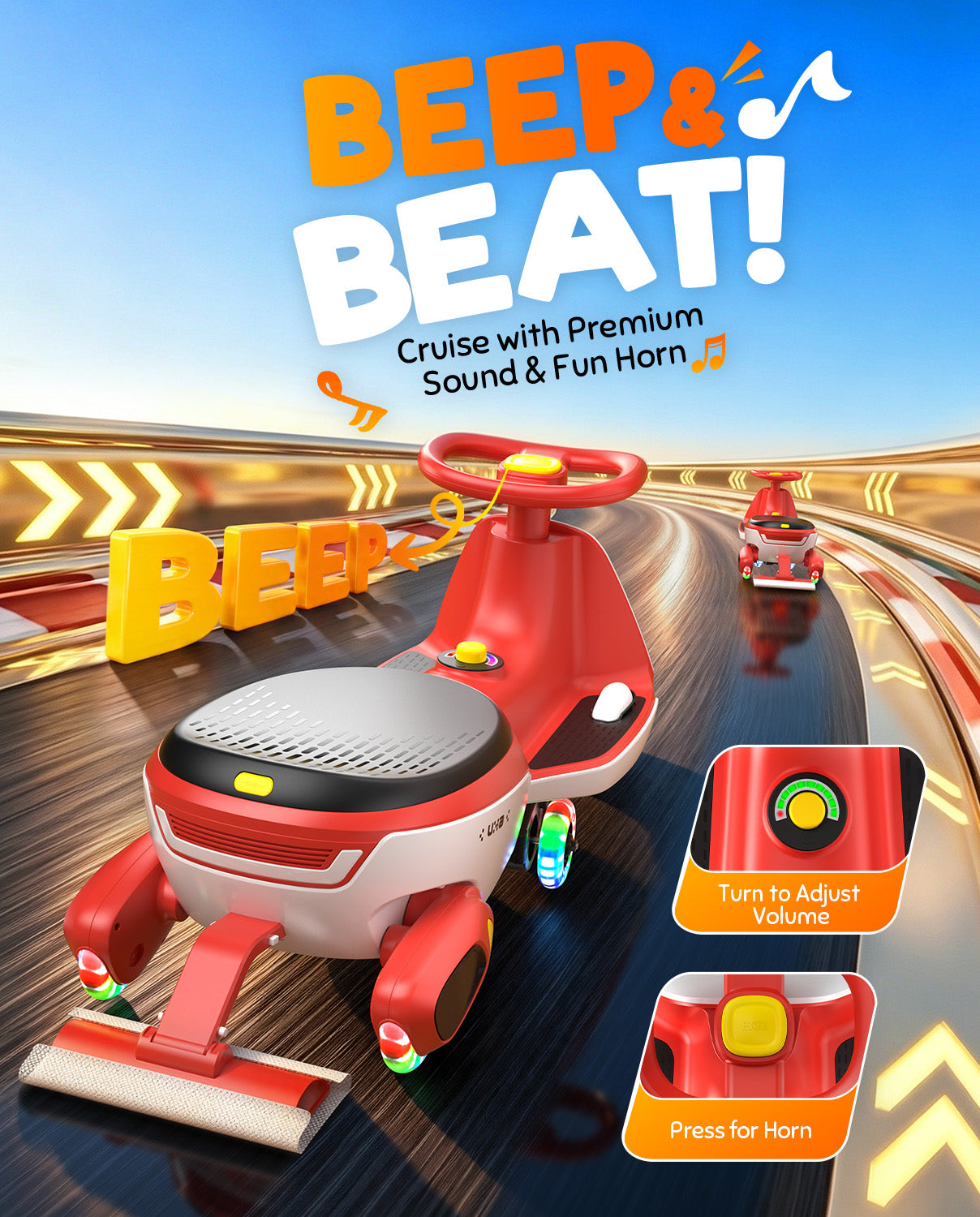 6KU Momo 11 Pro Electric Wiggle Car